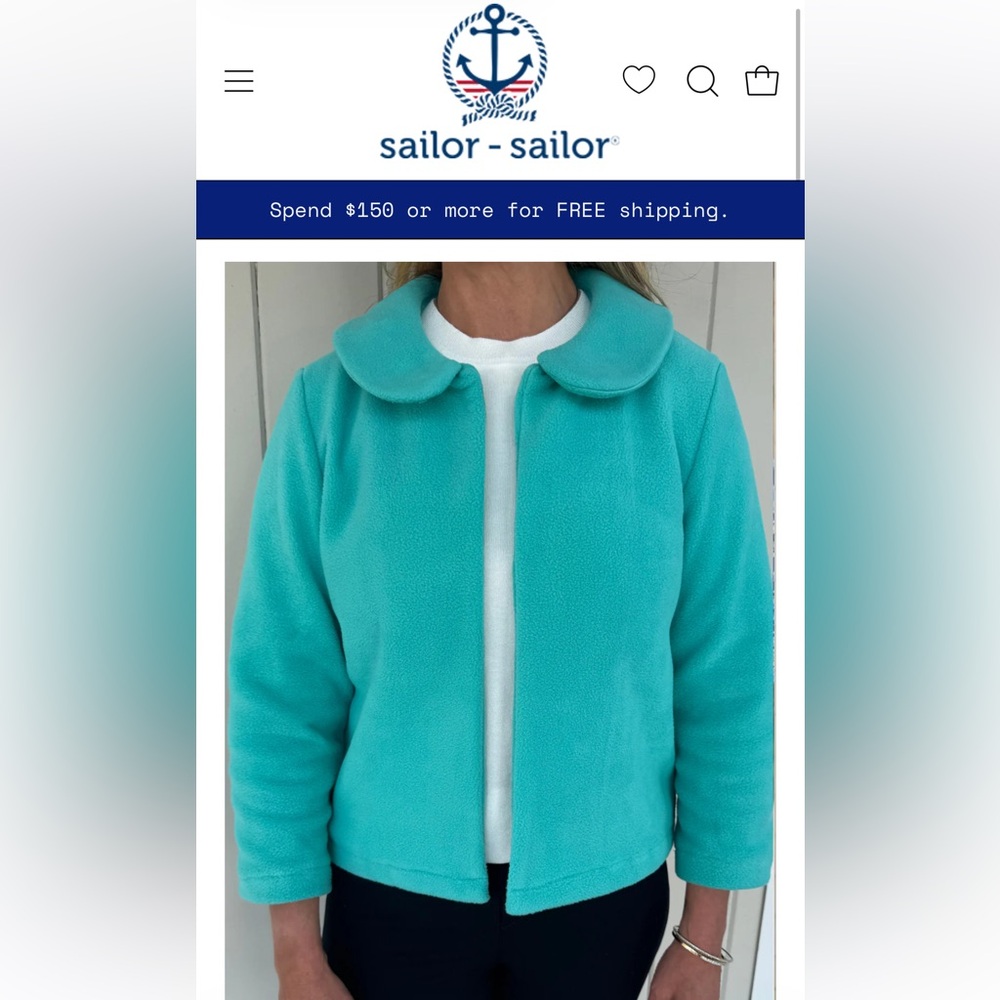 Sailor Sailor Jackie Jacket - Turquoise Fleece